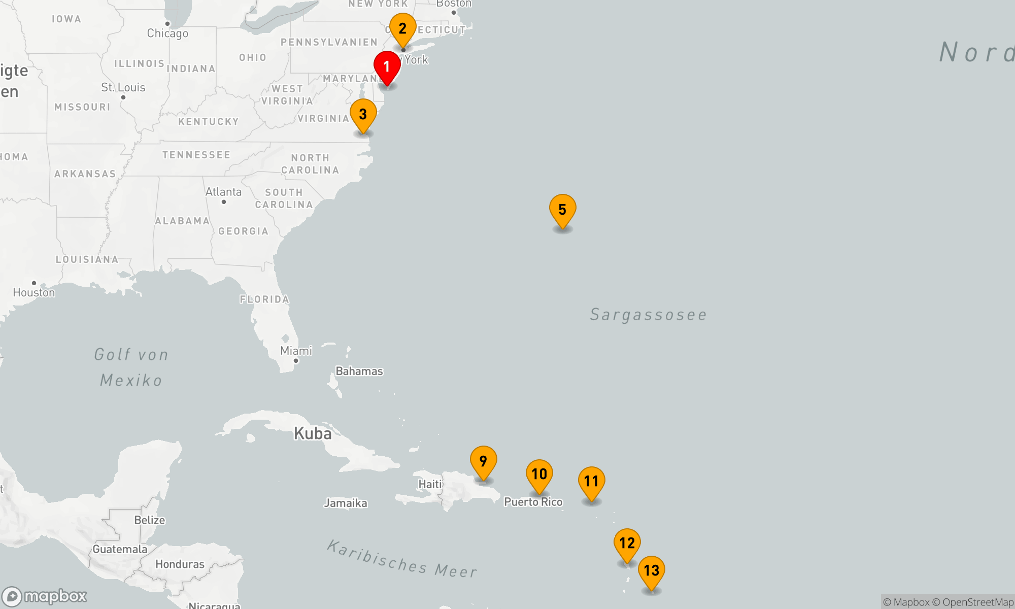 New York City to Bridgetown