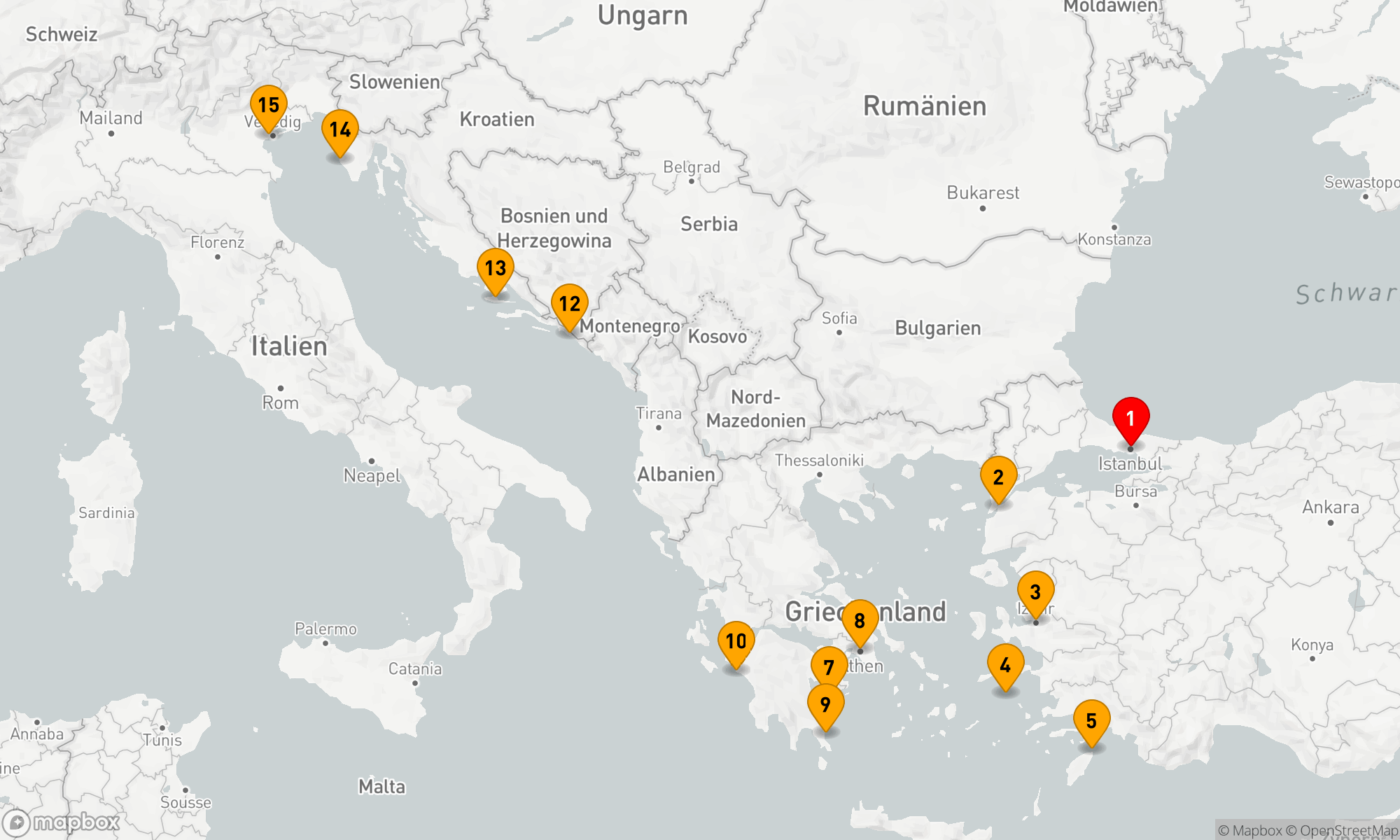 GRIECHISCHE INSELPERLEN & DALMATINISCHE KÖSTLICHKEITEN