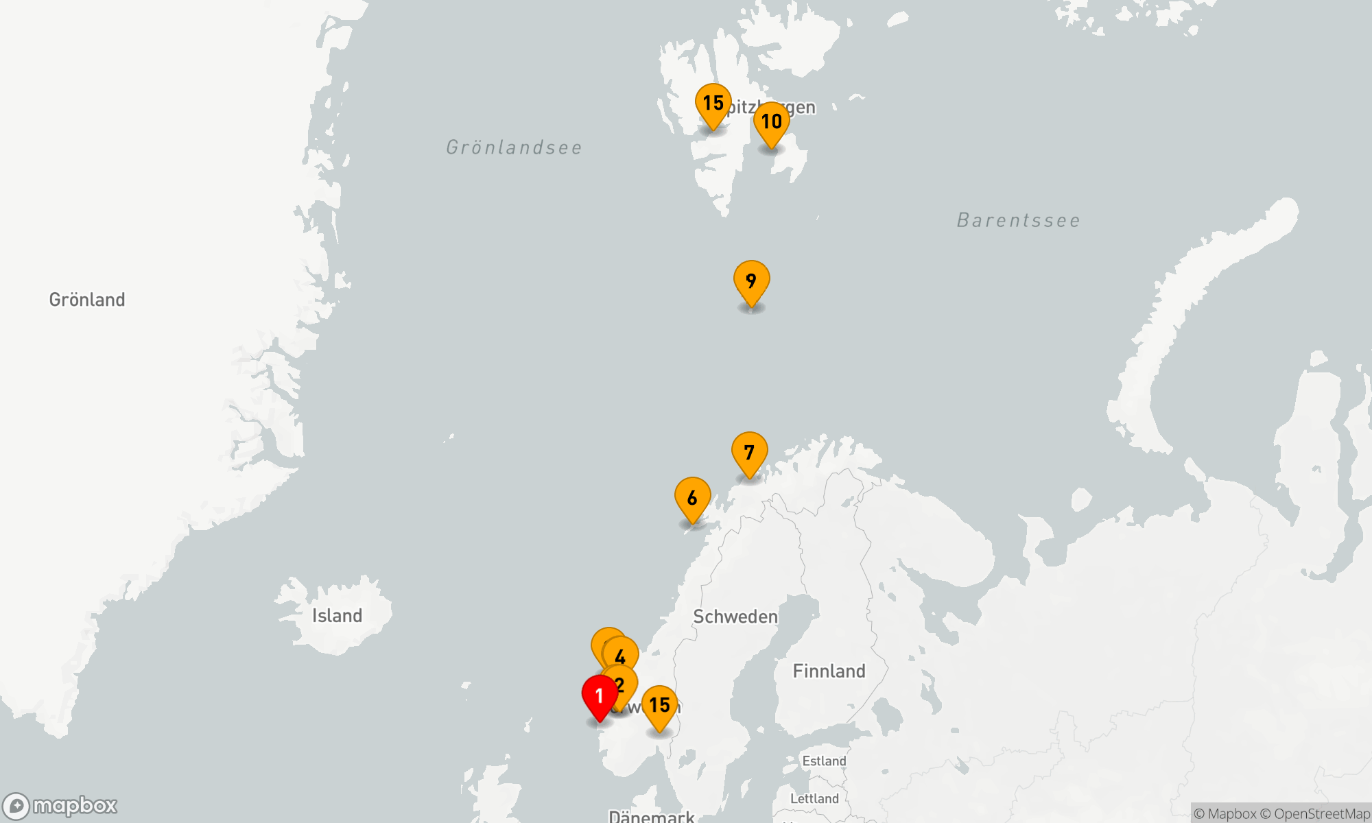 Norwegische Fjorde & Überquerung des Polarkreises