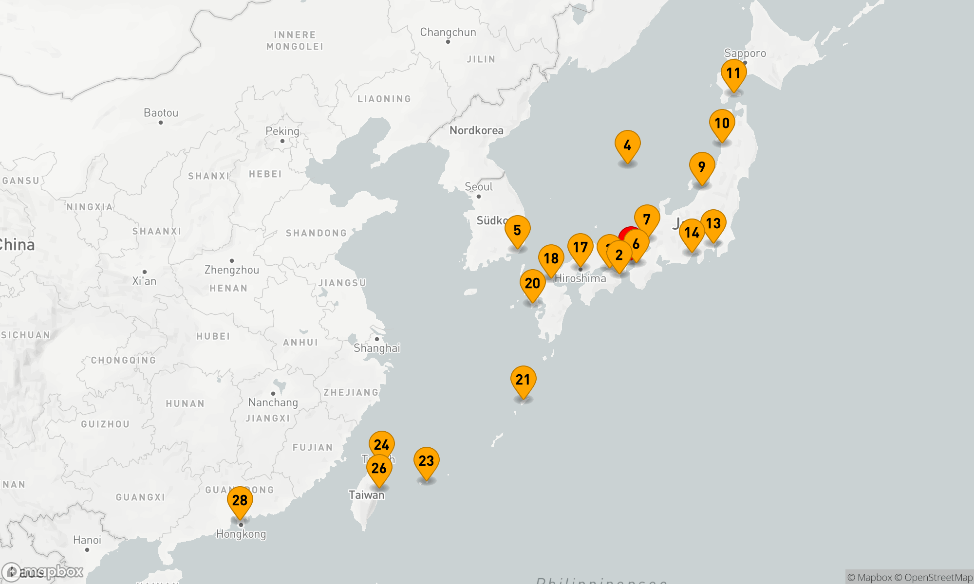 JUWELEN VON JAPAN, SÜDKOREA & TAIWAN