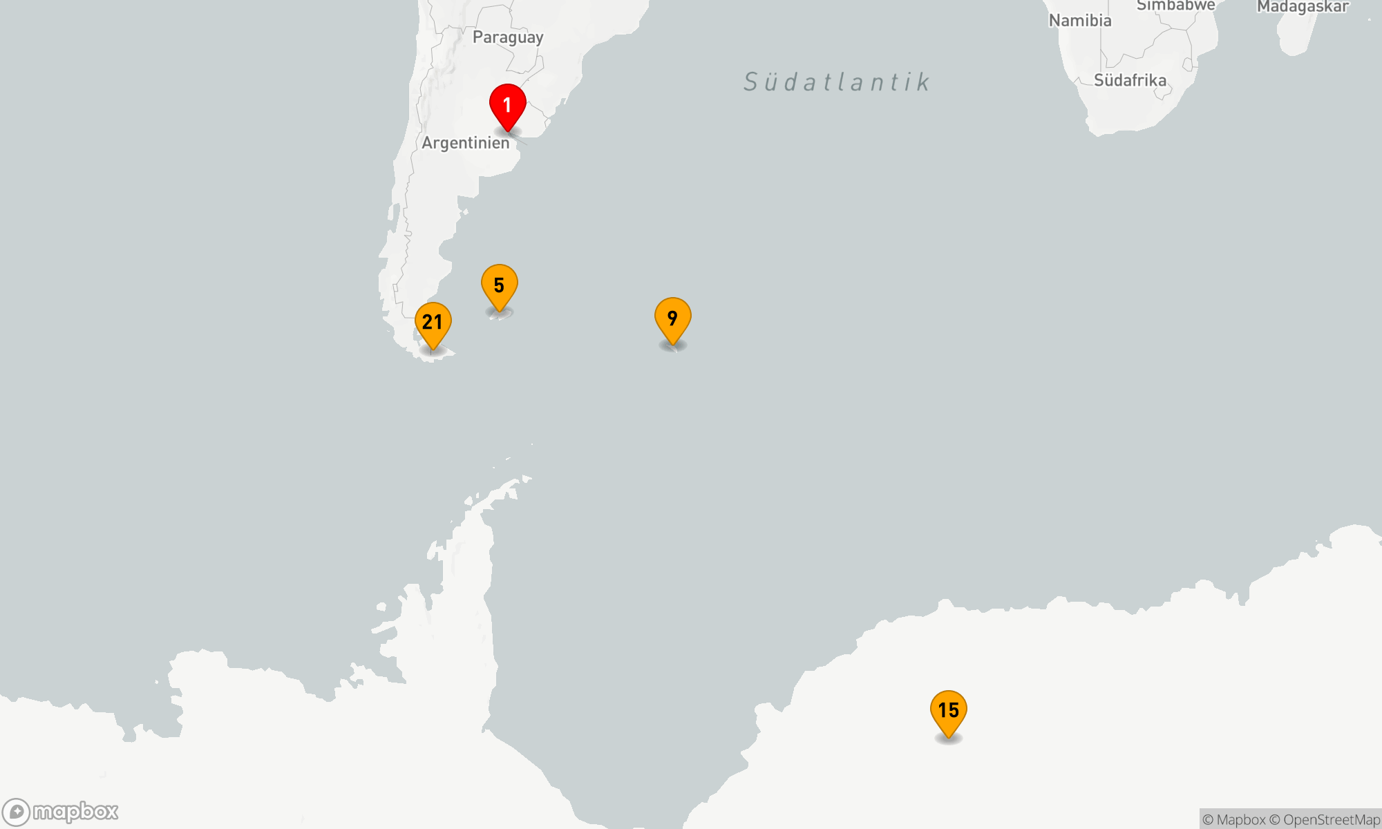 Antarktis, Südgeorgien & Falklandinseln