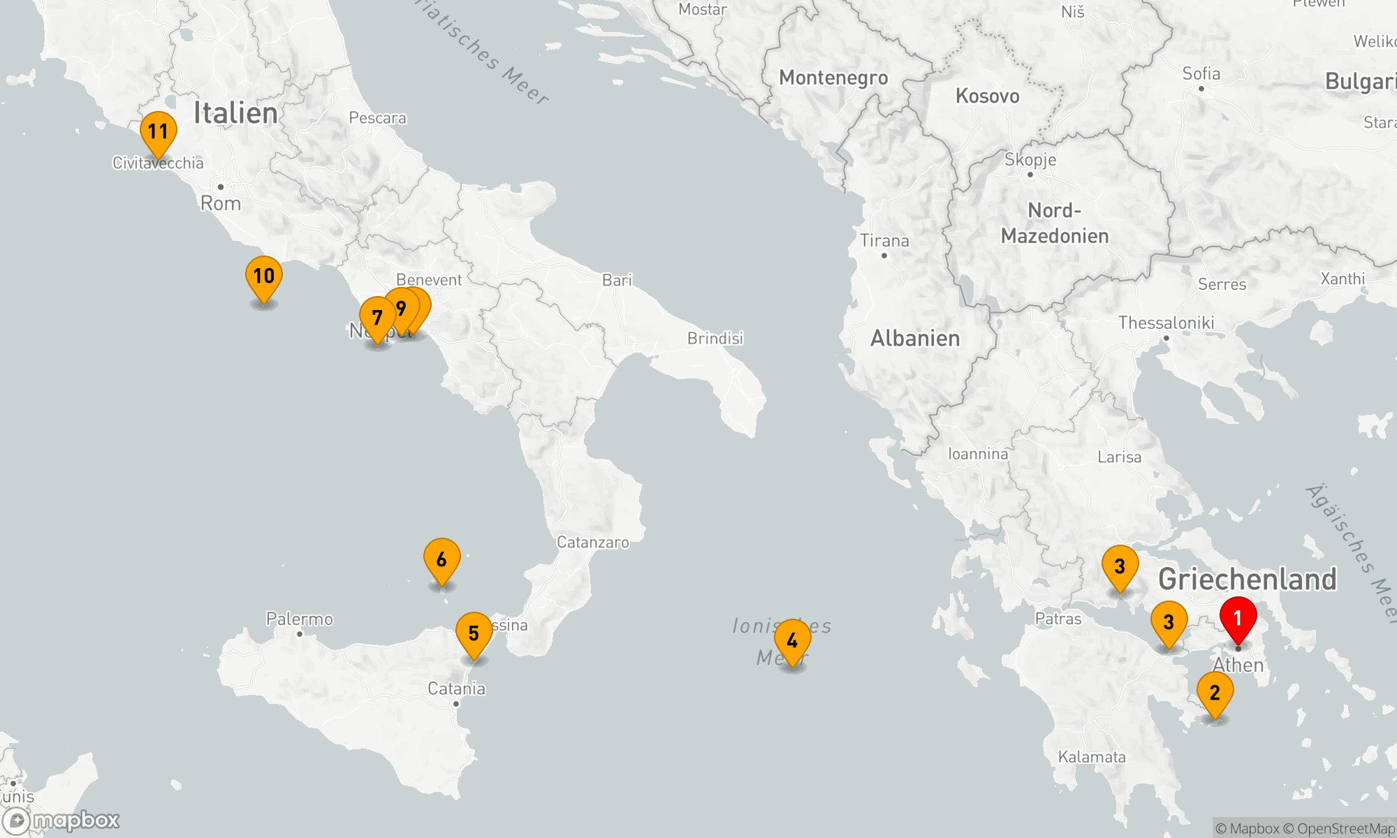 Mediterrane Träume von Athen bis Rom