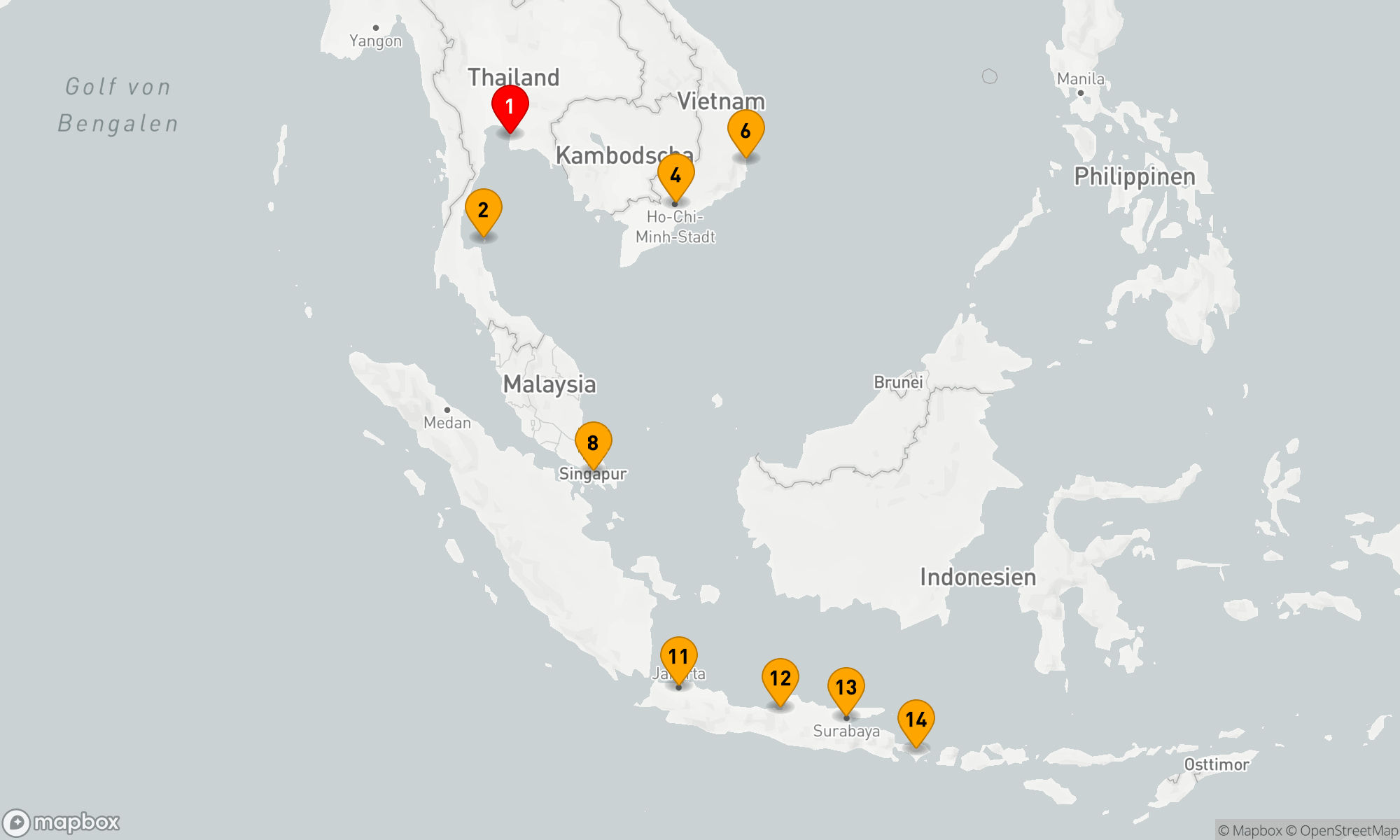 BANGKOK NACH BALI ENTDECKUNG