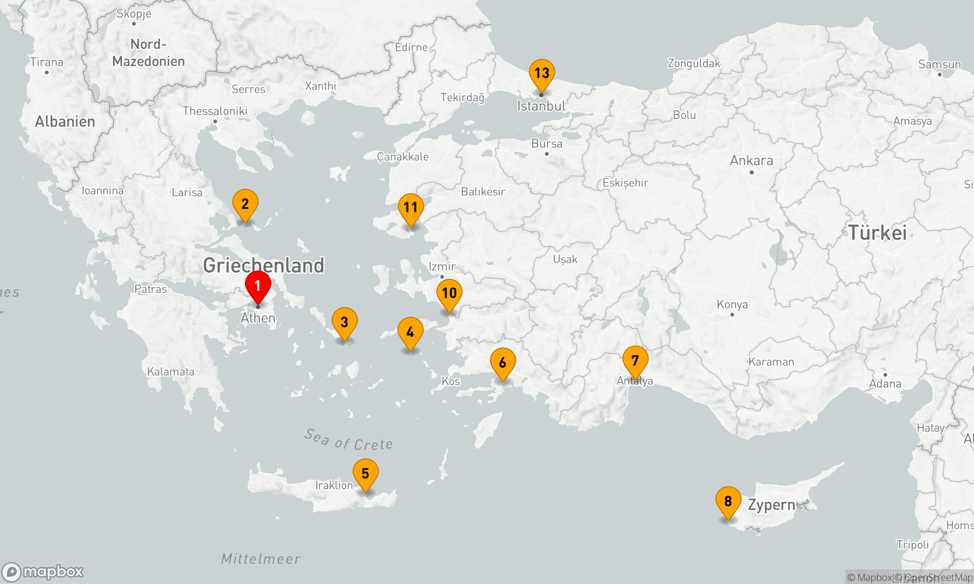 Hellenische und Türkische Küstenschätze