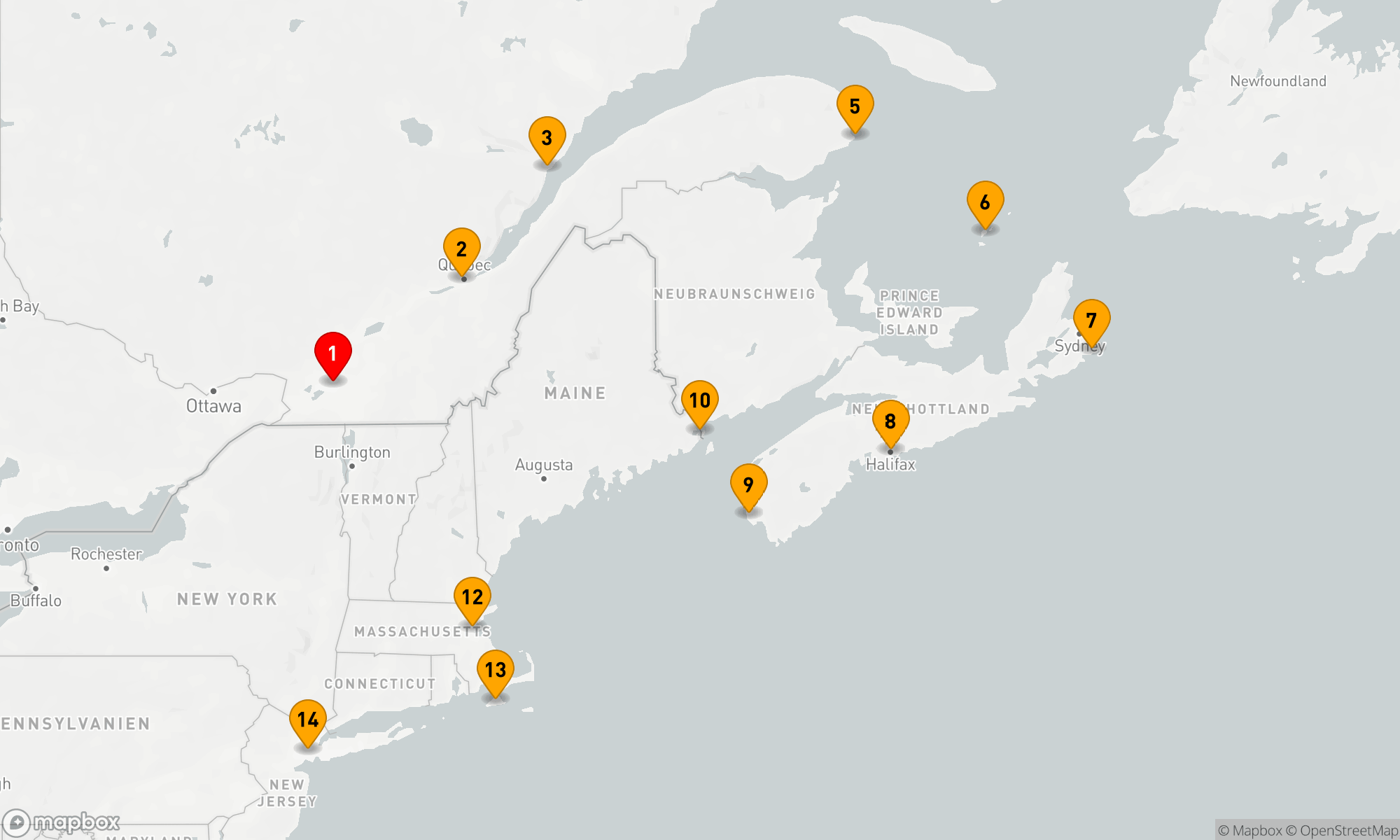 Natur und Metropolen zwischen der Belle Province und dem Big Apple