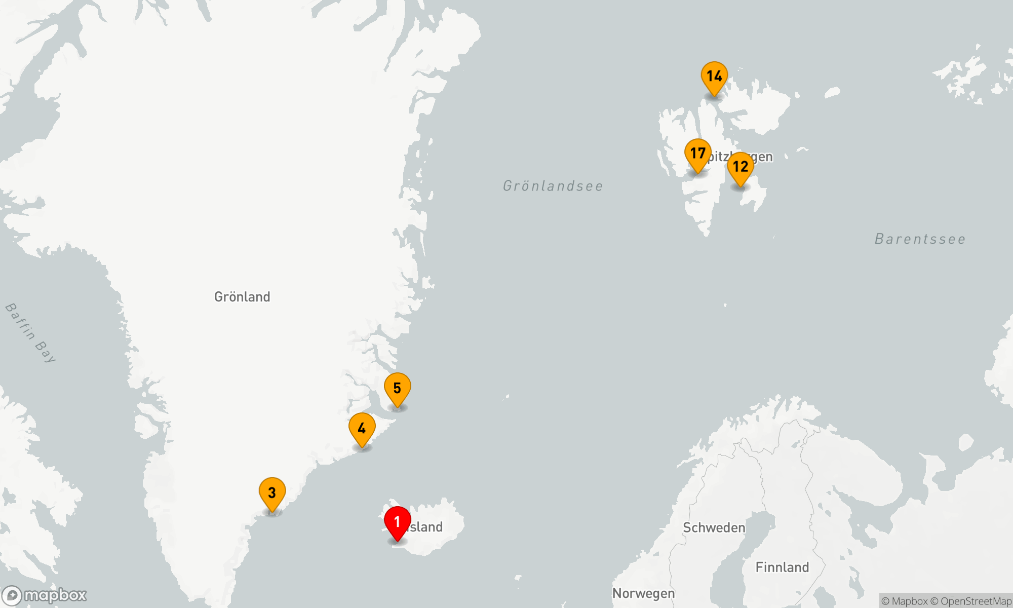 Im arktischen Eis von Grönland nach Spitzbergen