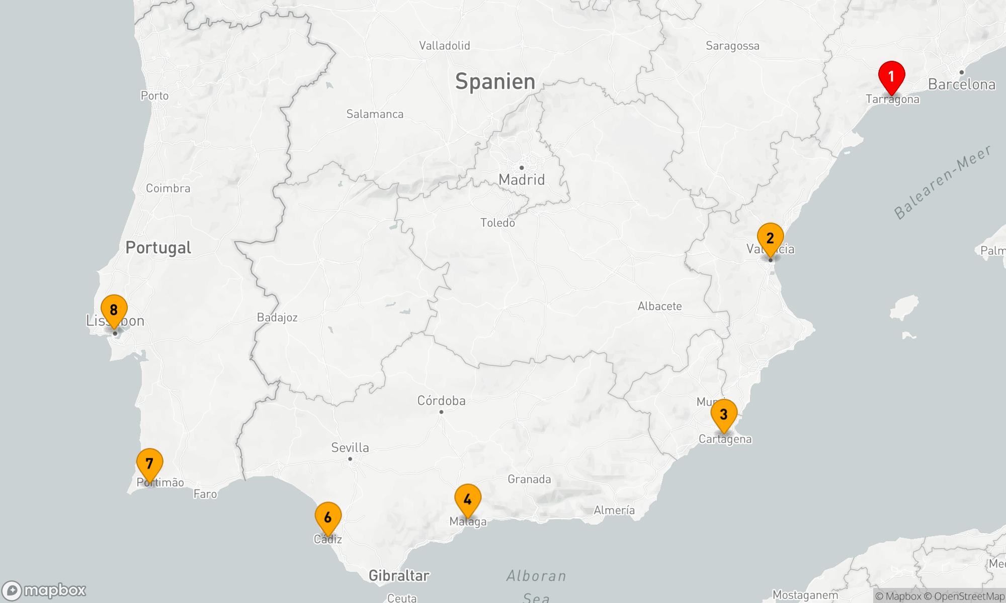Symphonie auf See: Entlang der Südküsten Spaniens und Portugals