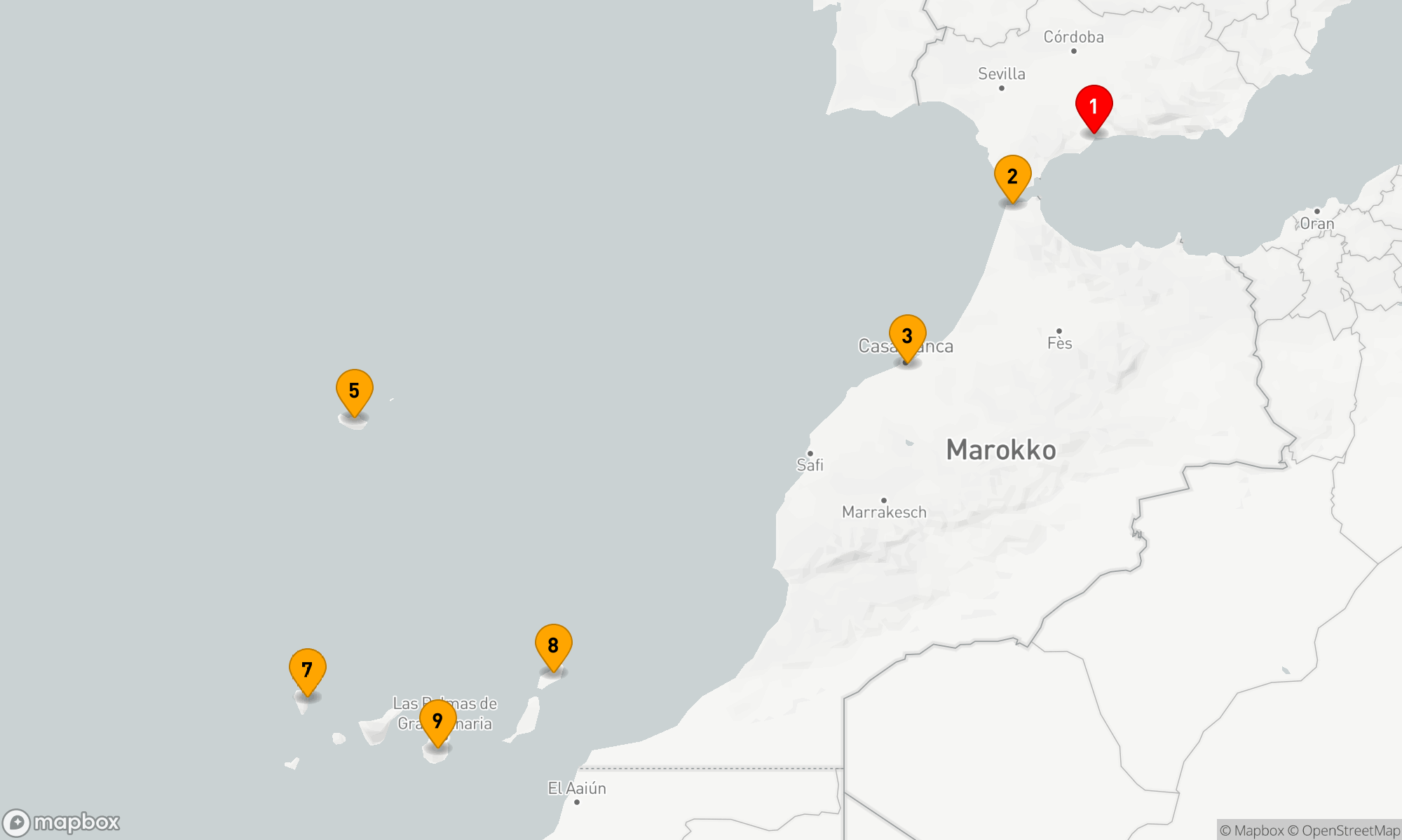 Atlantikabenteuer, von der Iberischen Halbinsel bis zu den Kanaren