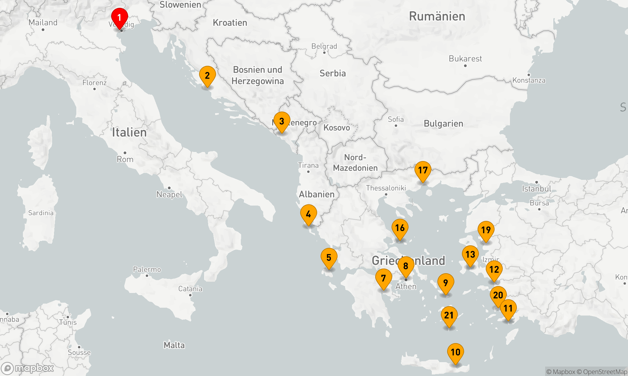 21-DAY ADRIATIC, GREEK & AEGEAN TREASURES