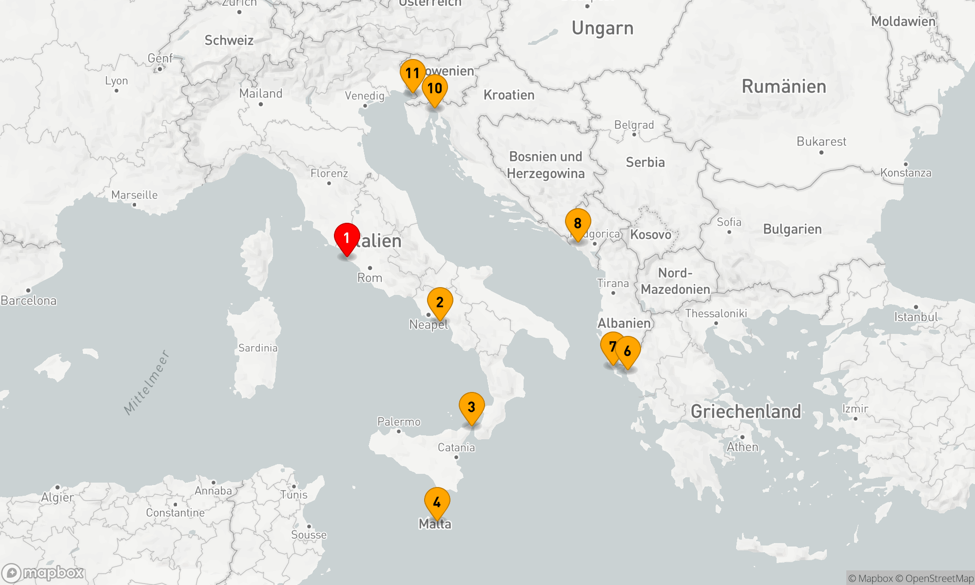 VON KÜSTE ZU KÜSTE IN ITALIEN