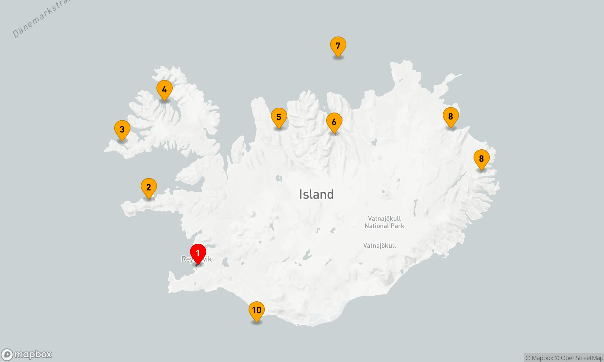Umrundung von Island und Überquerung des Polarkreises