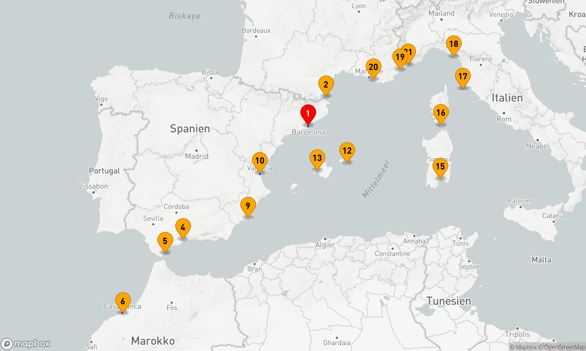 SPANIEN, MAROKKO & MEDITERRANER ZAUBER