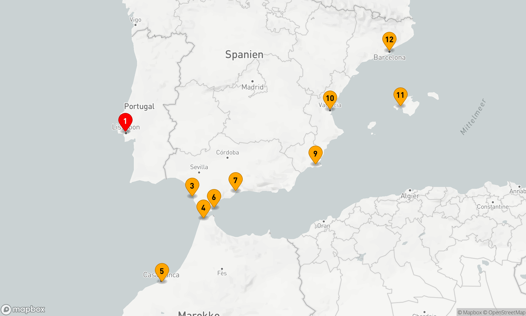Mediterrane Wunder entlang Iberiens Küste