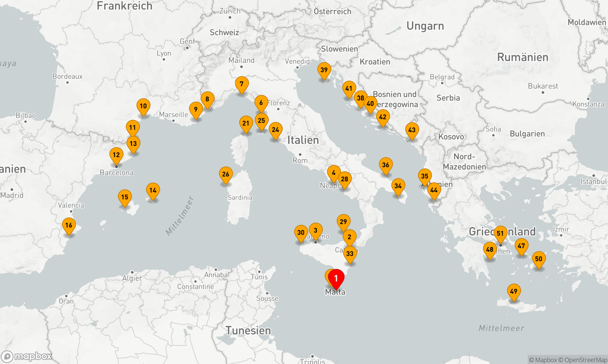 Mediterrane Entdeckungsreise: Von Malaga bis Athen