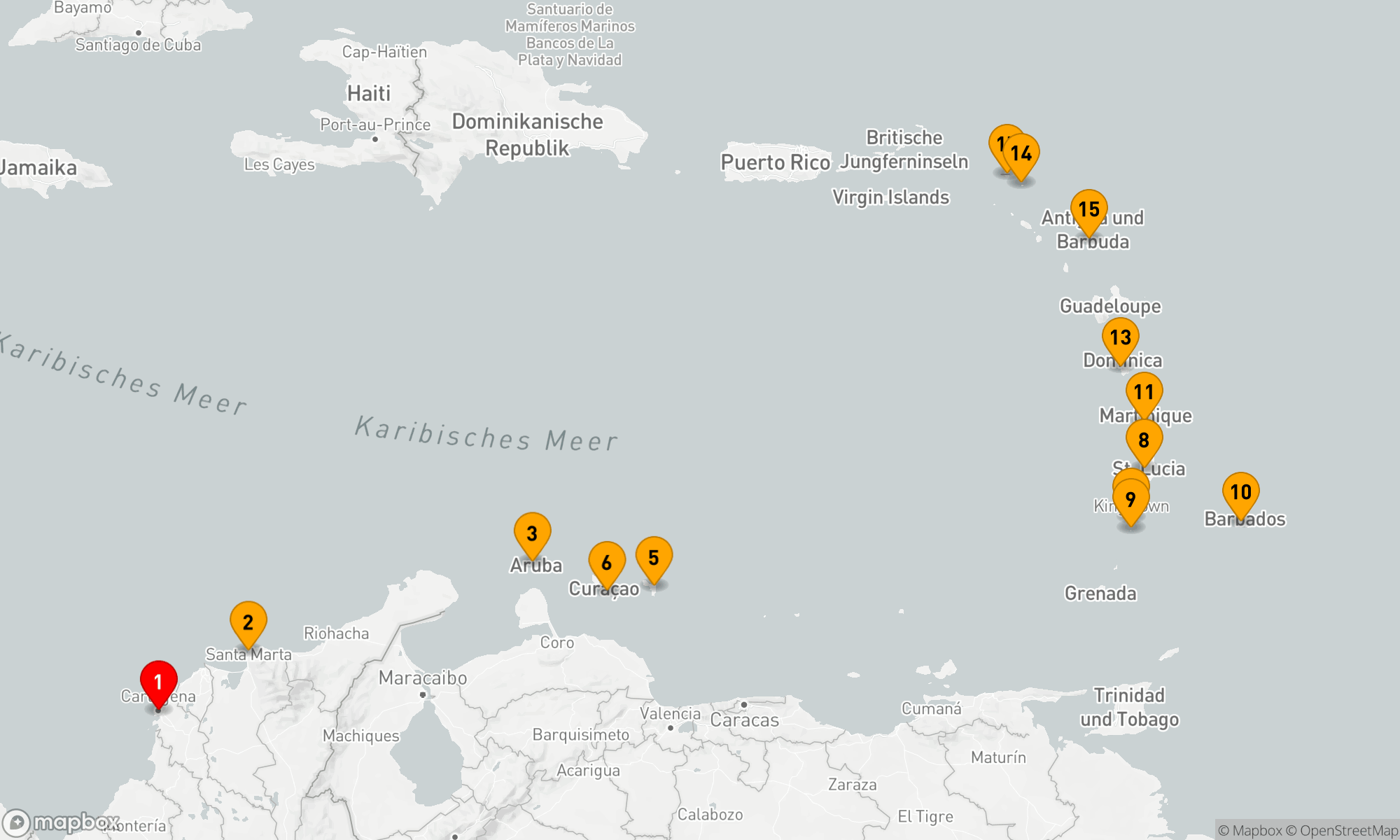 Karibischer Traum: Von Kolumbien bis St. Maarten