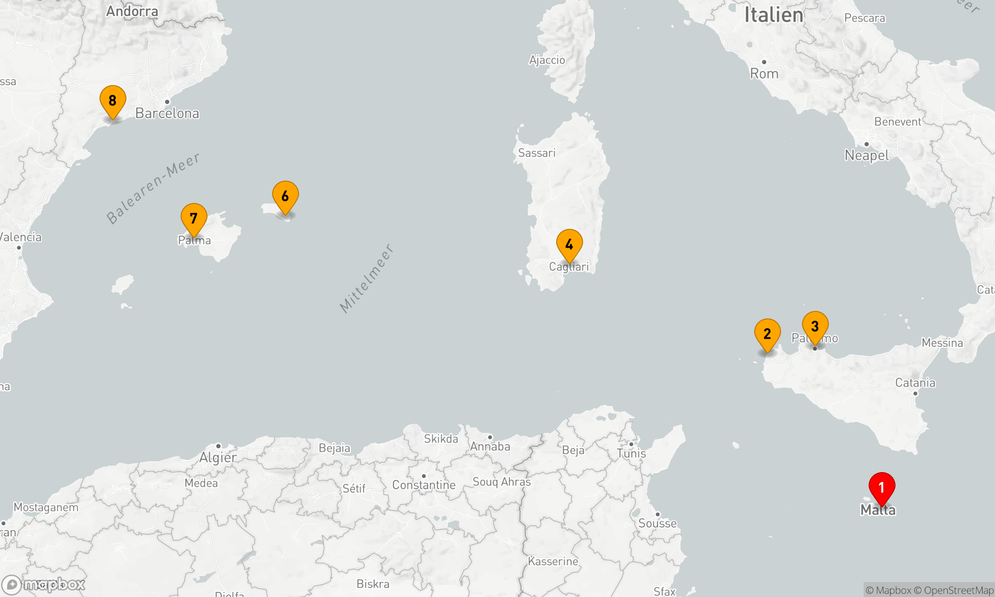 Mittelmeerperlen - Kultur und Küste von Malta bis Spanien