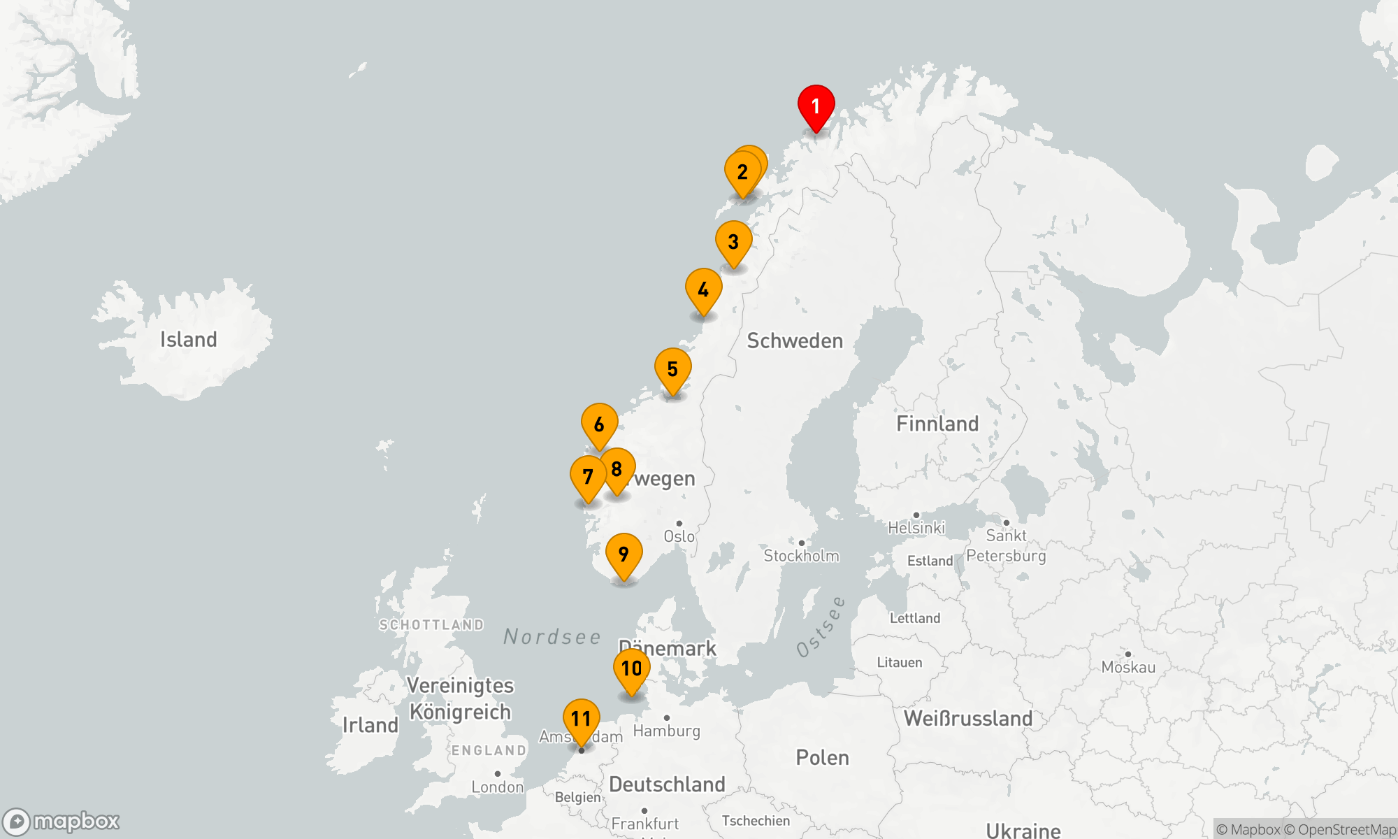 Norwegische Fjorde und Nordseezauber