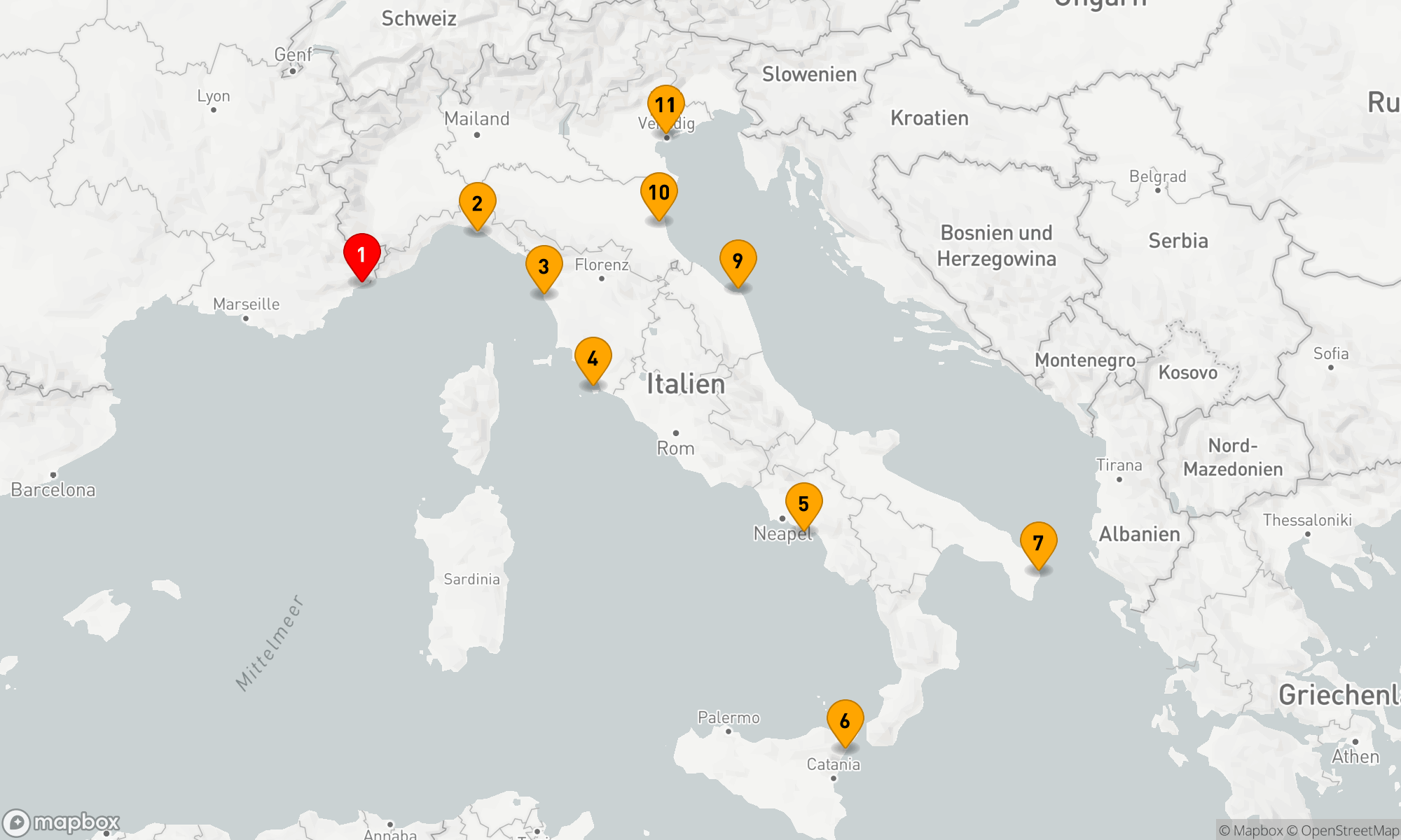 Mediterrane Schätze der Riviera und Adria
