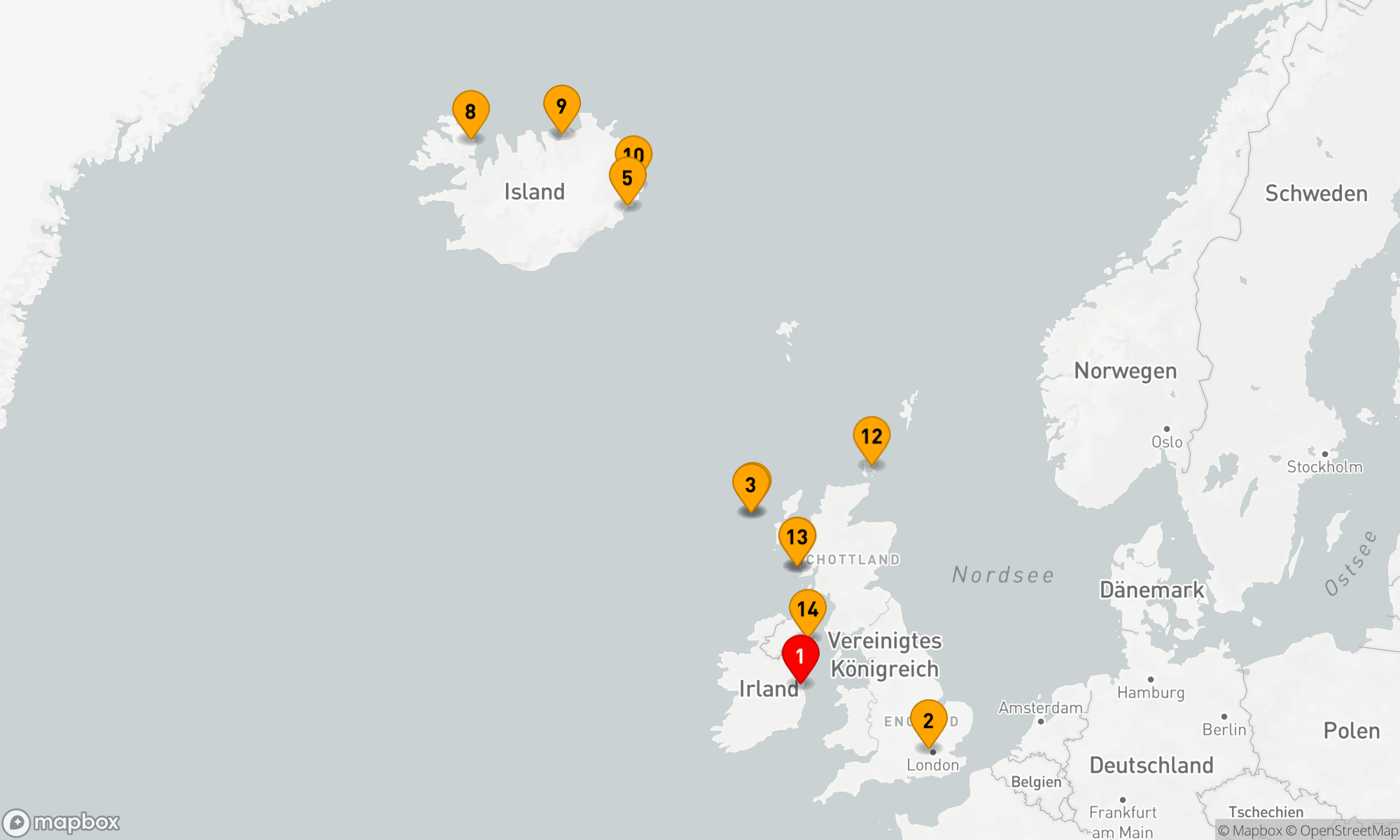 Atlantische Entdeckungsreise: Irland, Schottland und Island