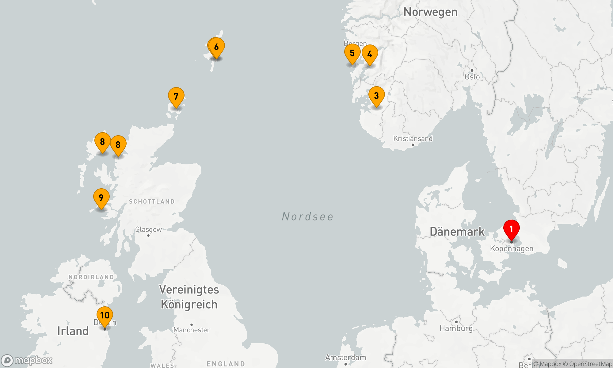 Nordische Entdeckungsreise von Kopenhagen nach Dublin