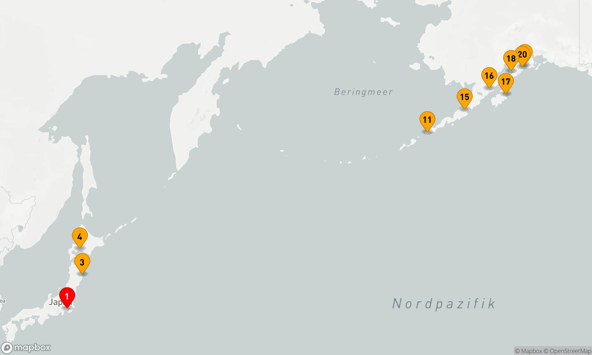 Pazifischer Feuerring: Hokkaido, Aleuten und Alaska - Echte Entdecker-Trilogie von Asien bis Alaska (INS2531)