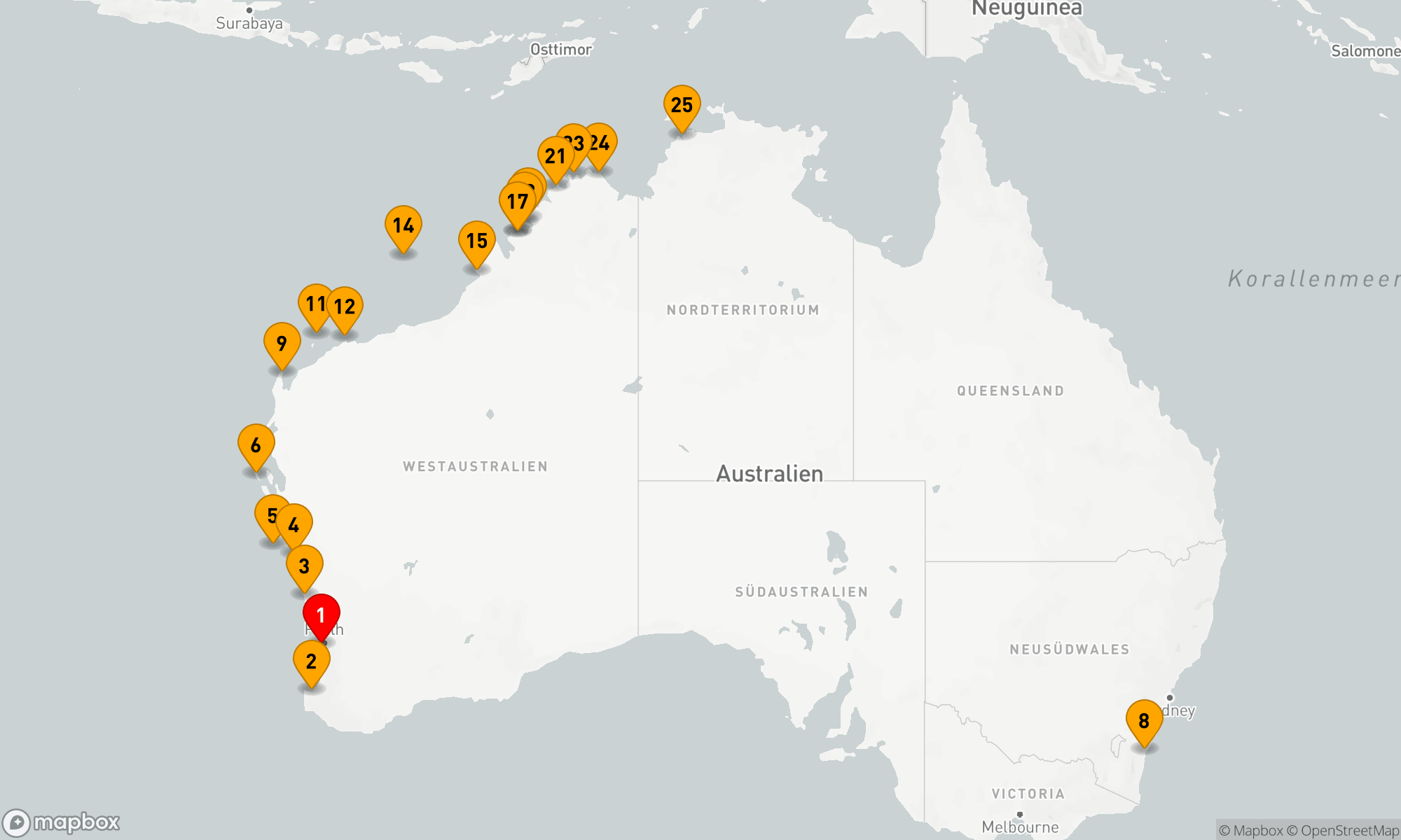 Ultimatives Westaustralien, die Abrolhos-Inseln und die Kimberley-Küste