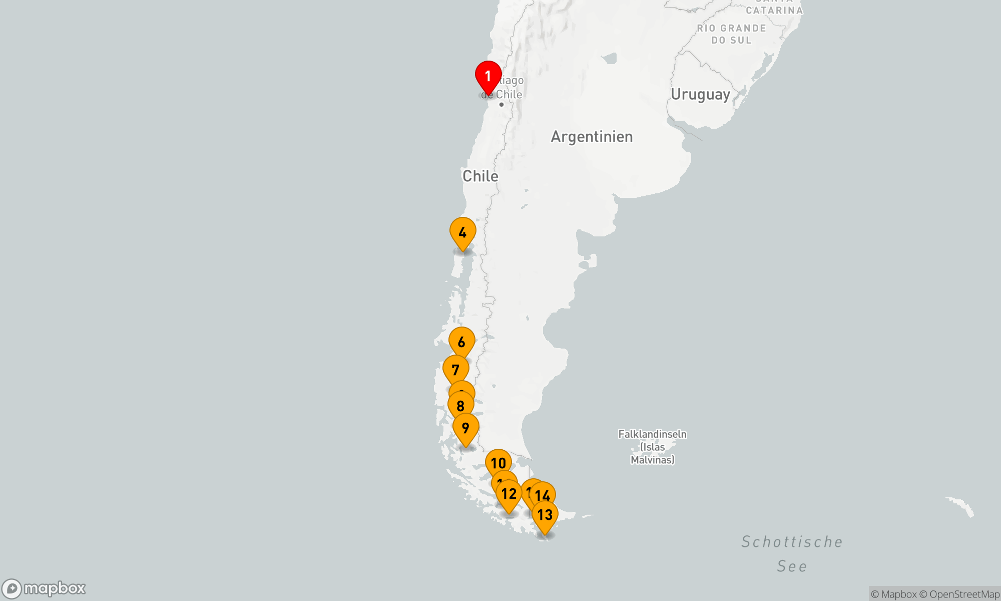 Von chilenischen Fjorden zu Patagoniens Gletschern