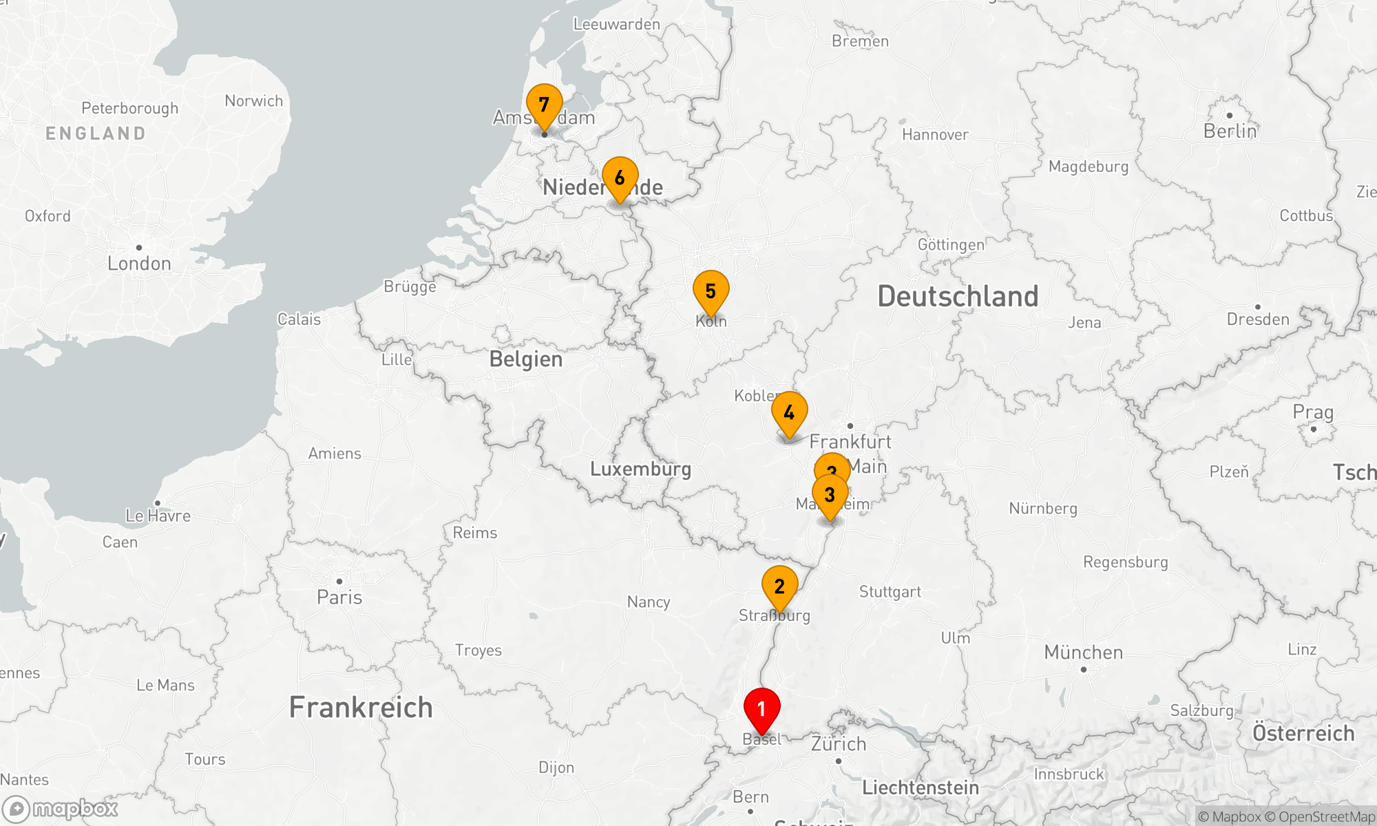 Der Romantische Rhein Richtung Norden