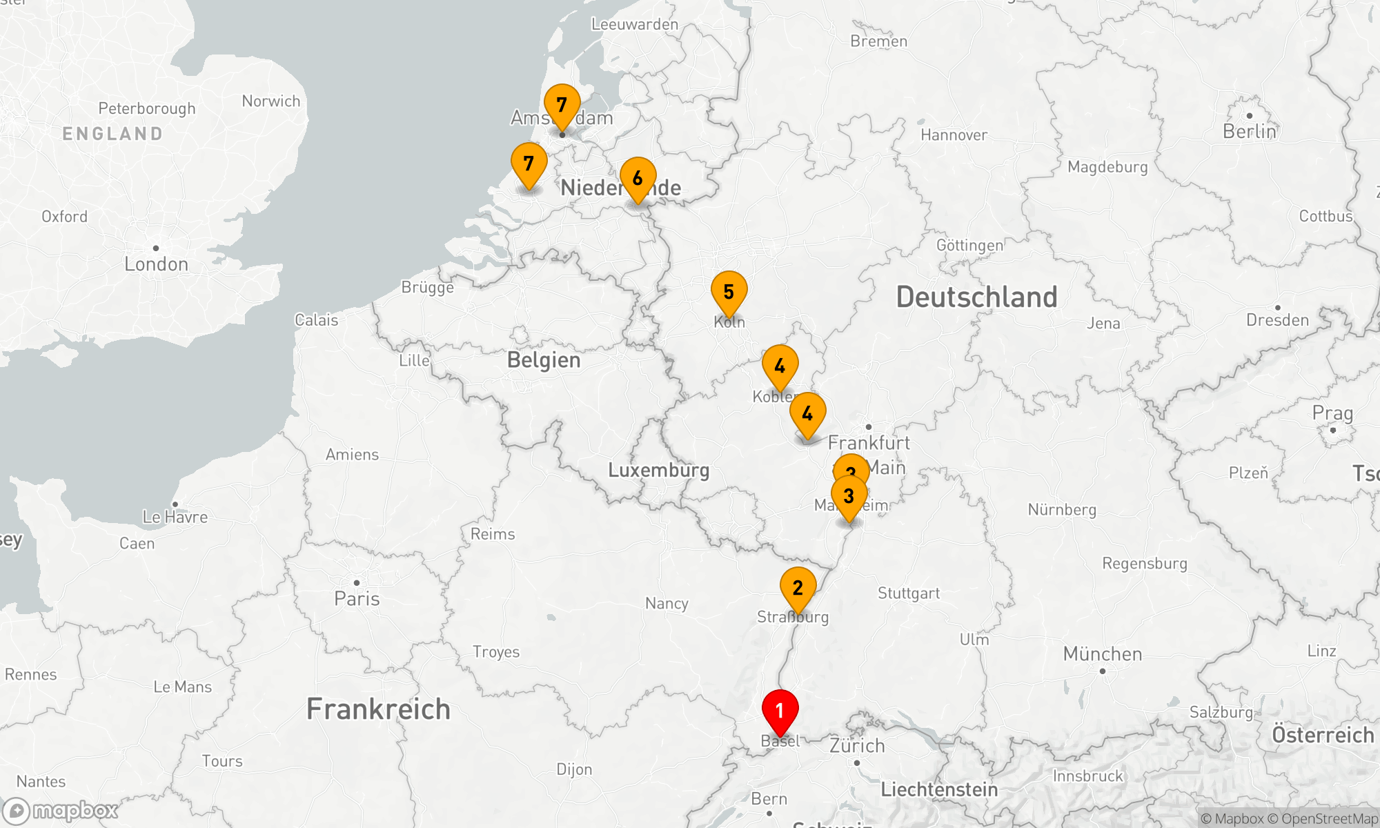 Der Romantische Rhein Richtung Norden